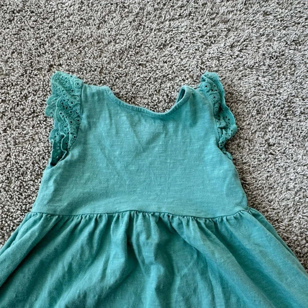 Cat & Jack Baby Girl Flutter Sleeve eyelet short sleeve Dress - Size 18 Months